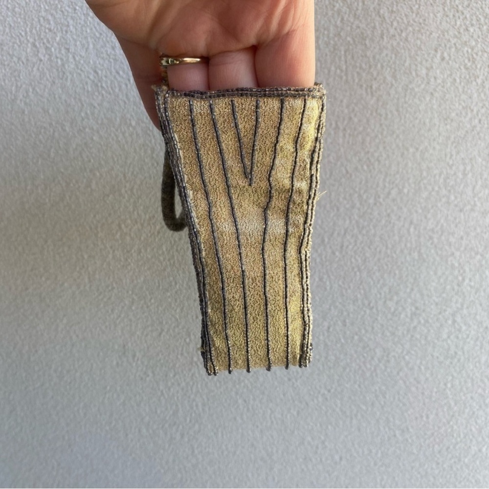La Regale Silver Gunmetal Gold Crystal Bead Evening Prom Mini Bag Purse - Picture 5 of 5